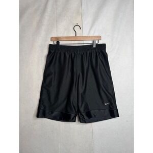 Nike Mens Basketball Shorts Black Mesh Satin Trim Swoosh RN56323 Size Medium
